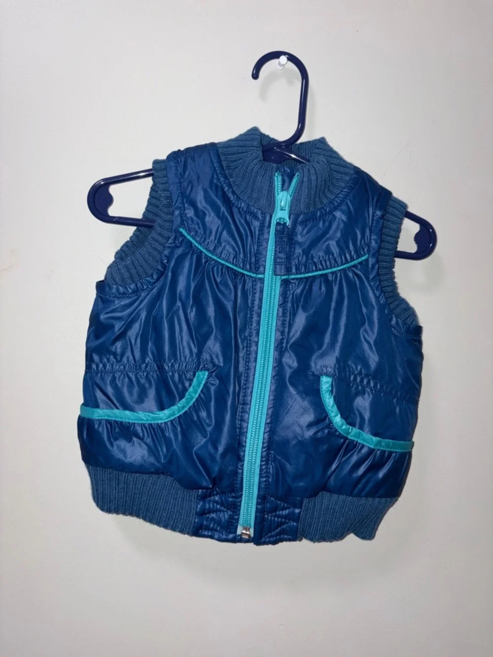 Old Navy Blue‎ Shiny Puffer Vest 2008 y2k vibes boys 6-12 M